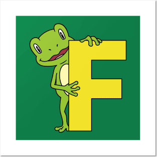 Letter F with Frog Posters and Art